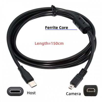 USB-C Type-C Host to Camera Mini 8P Data Power Cable for Coolpix UC-E6 UC-E16 UC-E17 DSC-W DMC-S EX-Z