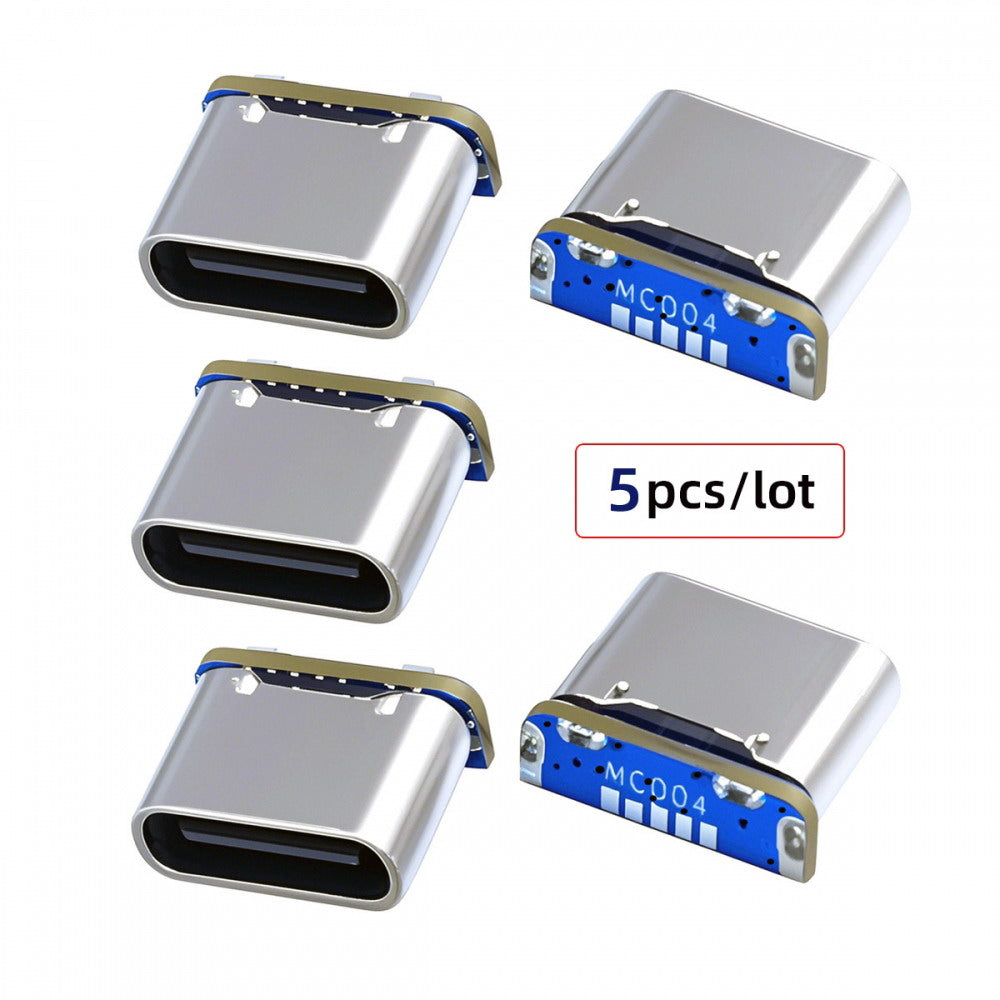5pcs/lot DIY Solder Type-C Female Socket Connector Replace for Mini-USB 5Pin Female SMT Type DC 5V Power
