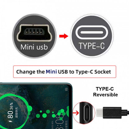 5pcs/lot DIY Solder Type-C Female Socket Connector Replace for Mini-USB 5Pin Female SMT Type DC 5V Power