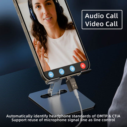 Type C USB-C to DAC 3.5mm HiFi Audio AUX & MIC Sound Card 384kHz 32bit Adapter KT02H20 Compatible OMTP CTIA with Laptop Tablet Phone