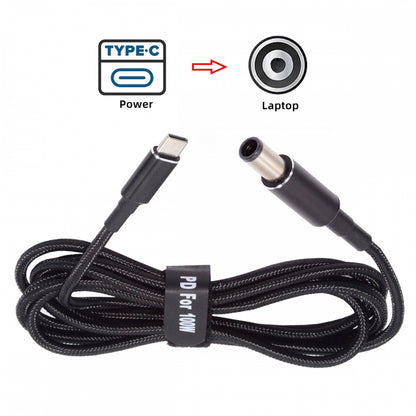 100W Type C USB-C Input to 20V DC 7.4*5.0mm Output Power 20V 5A 65W PD Charge Cable compatible with HP-Laptop