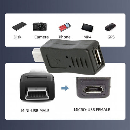 2pcs/lot Mini USB2.0 Male to Micro Female and Micro USB Male to Mini-USB Female Extension Connector Adapter