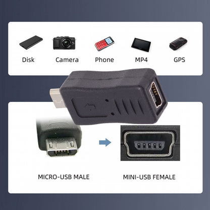 2pcs/lot Mini USB2.0 Male to Micro Female and Micro USB Male to Mini-USB Female Extension Connector Adapter