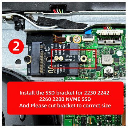 2230 NGFF A+E-Key Male to NVME M-key Female Extension PCI-E 4.0 Adapter with Bracket for Laptop Mainboard SSD 2280