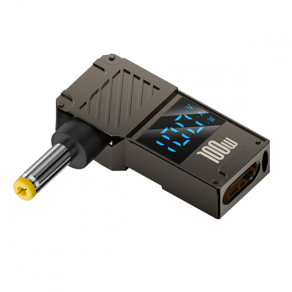 Type-C USB-C Input to DC 4.0x1.7mm Jack Smart LED Display 100W Output Power 20V 5A PD Charge 65W Adapter for Laptop