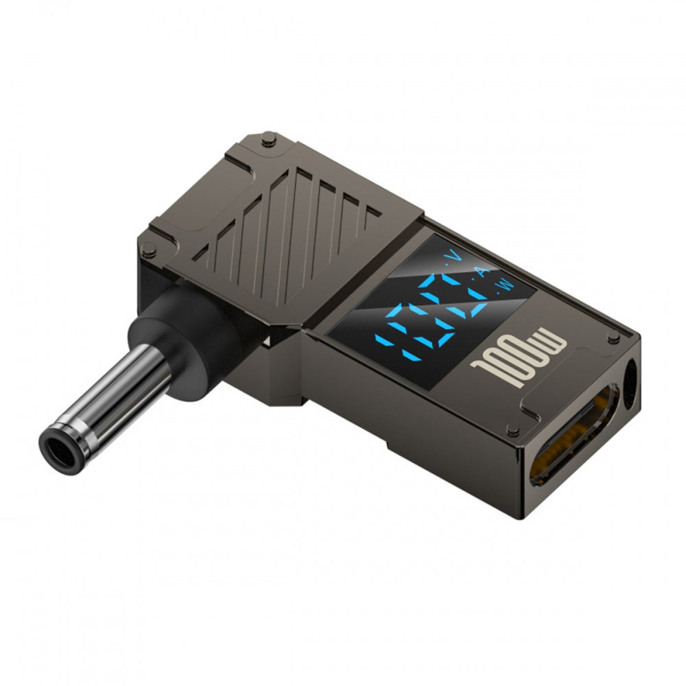 Type-C USB-C Input to DC 4.5x3.0mm Jack Smart LED Display 100W Output Power 20V 5A PD Charge 65W Adapter Compatible with DELLLaptop