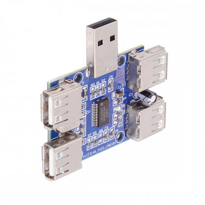 USB 2.0 1-to-4 Four Ports HUB PCBA PCs 4 Devices Type-A Adapter for Keyboard Mouse Scanner Printer