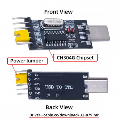 USB-C Type-C Male To TTL Converter UART STC Module Serial Programmer CH340G CH340 3.3V 5V Adapter Replace PL-2303