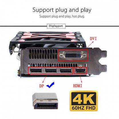 4K@60Hz DP Virtual Display Displayport Active Adapter Dummy Plug Headless Ghost Emulator 1080p@120Hz
