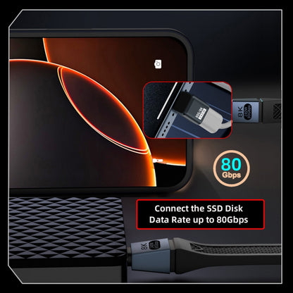 USB5.0 80Gbps Male to Female Extension Adapter Down Up Angled with 240W 16K 8K 5K Compatible with USB4.0 Thunderbolt3/4/5