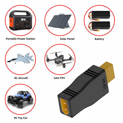 XT30 Male to XT60 Female SC100 Protocol Fast Charging Adapter for RC Lipo Battery Quadcopter Multicopter Aeromodelling