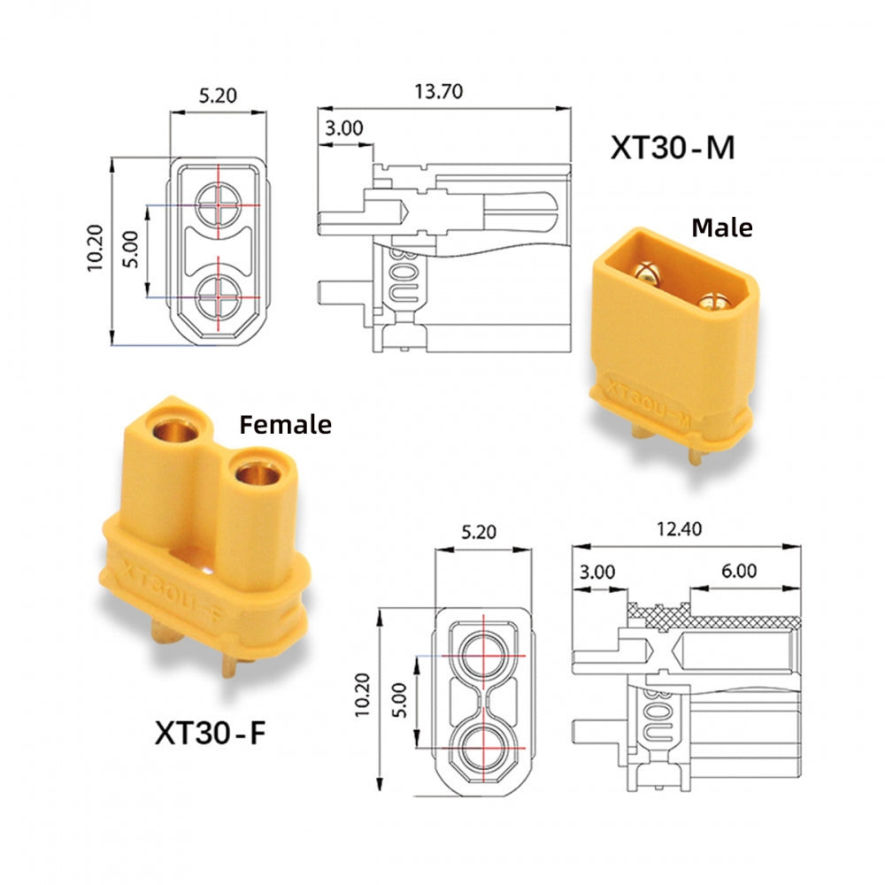 XT30 Male Input SC100 Protocol to Type-C Male Output Fast Charging Adapter for RC Lipo Battery Quadcopter Laptop Phone