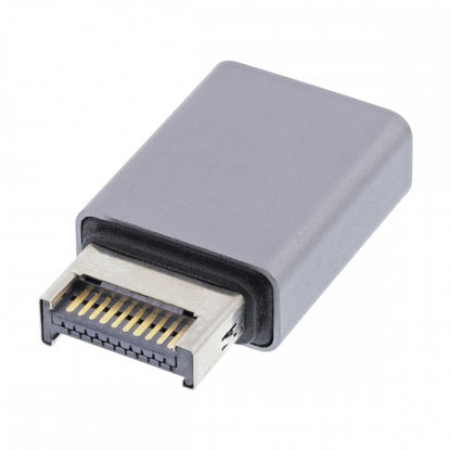 USB 3.1 Front Panel Header Male Type-E to Type-C USB-C Female Motherboard Extension Data Adapter