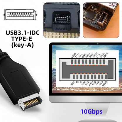 10Gbps Type-E USB 3.1 Front Socket & USB3.0 19Pin/20Pin & Type-A USB-C to PCI-E Express Card Adapter ASM3142 VL822
