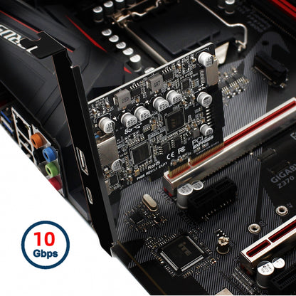 10Gbps Type-E USB 3.1 Front Socket & USB3.0 19Pin/20Pin & Type-A USB-C to PCI-E Express Card Adapter ASM3142 VL822