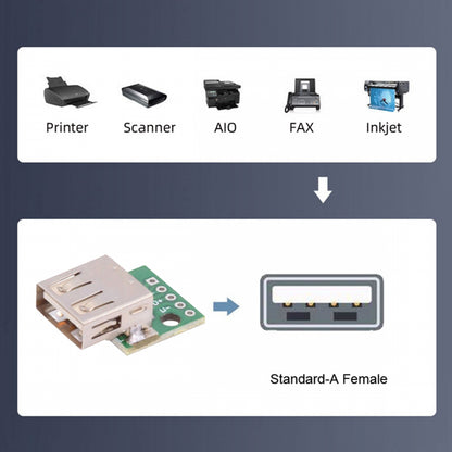 5pcs/set DIY OEM USB2.0 Type-A Female Receptacle Socket Connector with PCB Mounting Assembly Solder Type 480Mbps