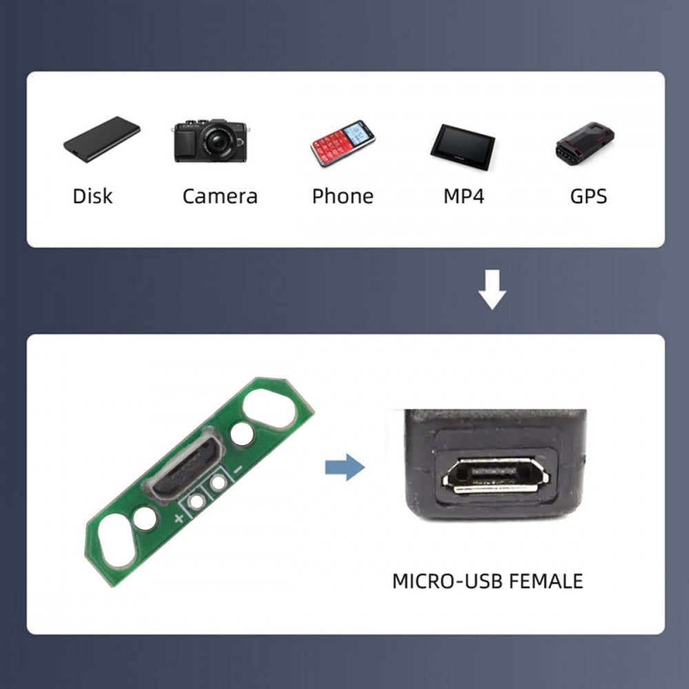 5pcs/set DIY OEM Micro USB2.0 Female Receptacle Socket Connector with PCB Mounting Assembly Solder Type