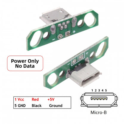 5pcs/set DIY OEM Micro USB2.0 Female Receptacle Socket Connector with Flange PCB Mounting Assembly Solder Type