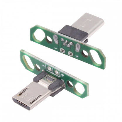 5pcs/set DIY OEM Micro USB2.0 Male Plug Long Connector 13mm Length with PCB Mounting Assembly Solder Type
