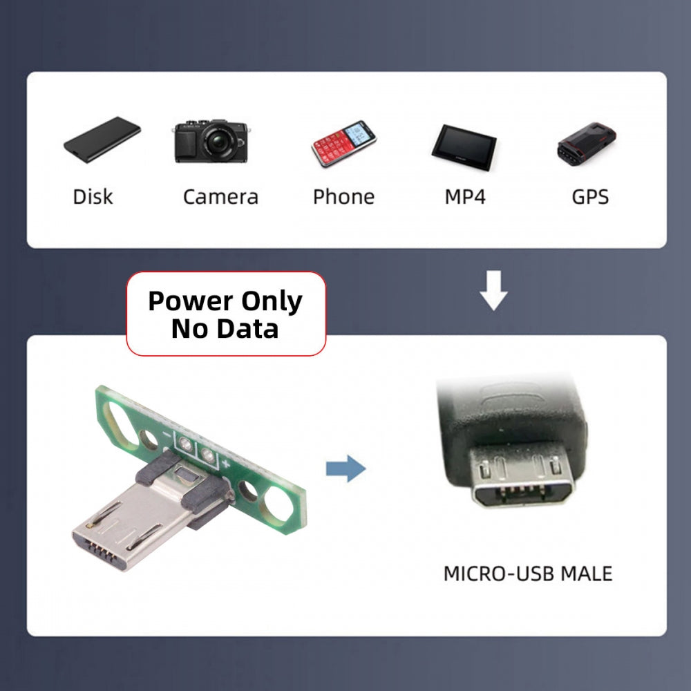 5pcs/set DIY OEM Micro USB2.0 Male Plug Long Connector 13mm Length with PCB Mounting Assembly Solder Type
