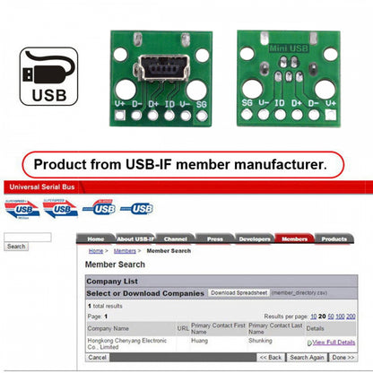 5pcs/set DIY OEM USB2.0 Mini-B Female Receptacle Socket Connector Vertical with PCB Mounting Assembly Solder Type 480Mbps