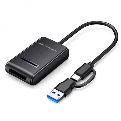 USB 3.0 USB-C Type-C Type-A to NVME M-key M.2 NGFF SATA SSD Docking Horizontal External Cable Enclosure RTL9210B Chipset