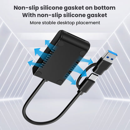 USB 3.0 USB-C Type-C Type-A to NVME M-key M.2 NGFF SATA SSD Docking Horizontal External Cable Enclosure RTL9210B Chipset