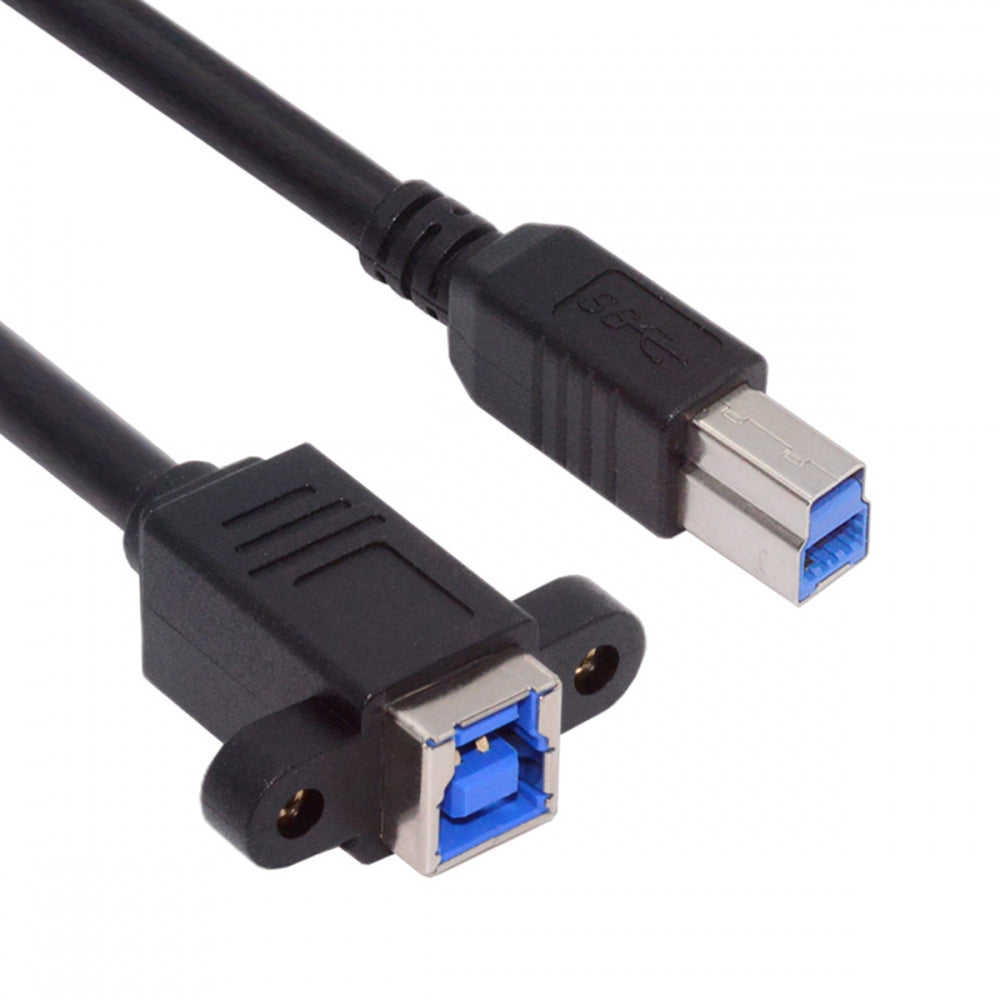 USB 3.0 Type-B Female to USB3.0 Type-B Male Cable Extension 5Gbps for Disk SSD Camera Data 30cm