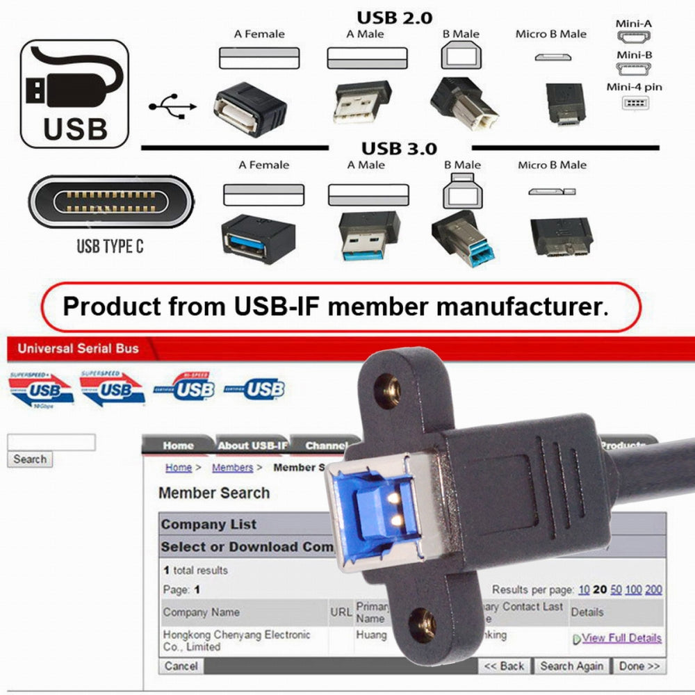 USB 3.0 Type-B Female to USB3.0 20Pin IDC Header Male Cable Extension 5Gbps for Disk SSD Camera Data 30cm