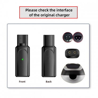 2pcs/lot USB Type-C to 2-Pin Adapter Power Charge Compatible with Braun Electric Hair Clipper Beard Trimmers Shavers