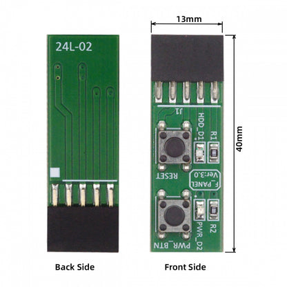 Reset Power Jumper for Computer Mainboard 10Pin Switching Board Adapter With Button For Maintenance Task