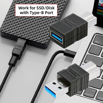 2pcs/lot USB 3.0 Type-B Male to USB3.0 Type-A Male Female Adapter Extension 5Gbps for Disk SSD Camera Data