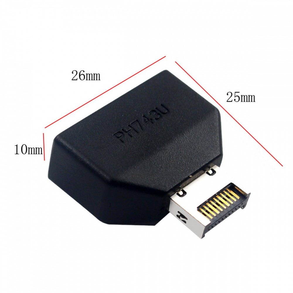Overmold Type-E IDC Socket USB 3.1 Front Panel Header to USB 3.0 20Pin Header Extension Adapter with CH334P