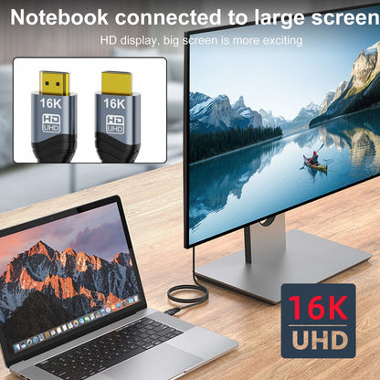 16K 8K UHD HDMI Type-A Male to HDMI 2.2 Male HDTV Cable for HDTV Desktop Laptop Monitor