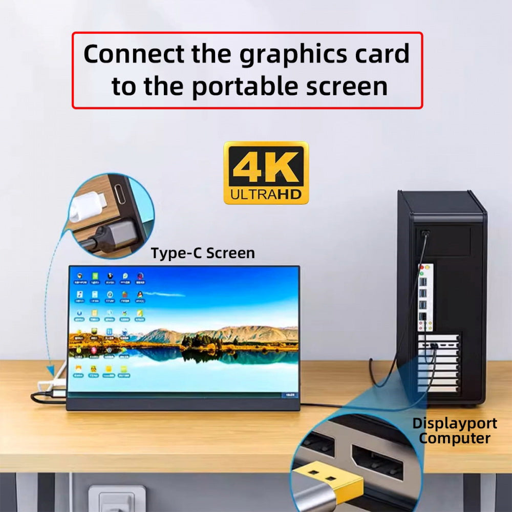 PCI-E Express 4x & Mini Displayport 1.4 Input to Dual 10Gbps USB 3.1 Type-C USB-C & 4K 60hz Output Desktop Graphics Expansion Card Adapter ASM3142