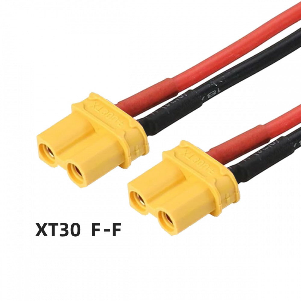 XT30 Female to Female 18AWG Extension Cable Connector for RC Battery Portable Power Station Solar Panel