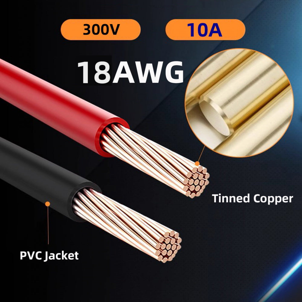XT30 Female to Female 18AWG Extension Cable Connector for RC Battery Portable Power Station Solar Panel