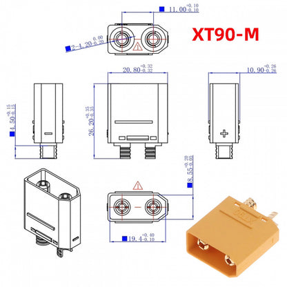 XT90 Male to Male 10AWG Extension Cable Connector for RC Battery Portable Power Station Solar Panel