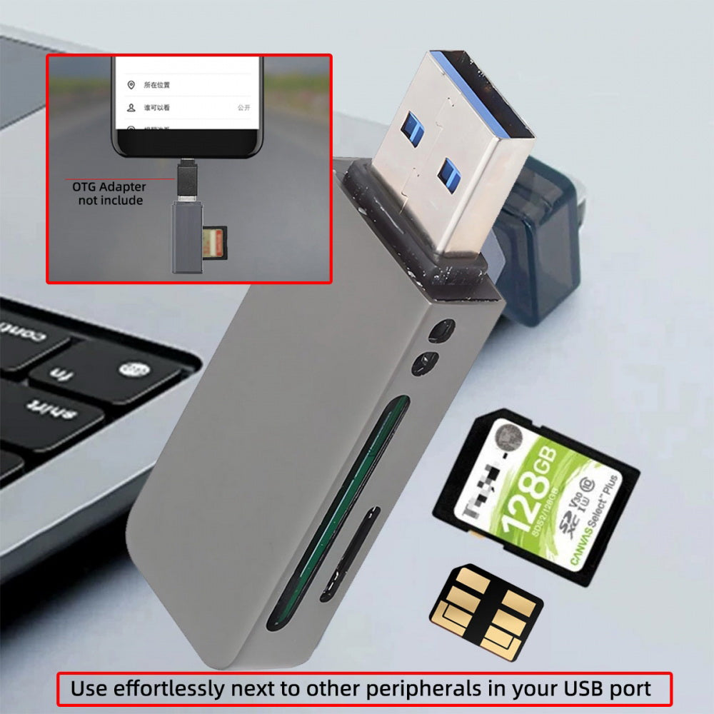 USB 3.0 to Nano Memory NM Card  & SD Card Reader Writer for Camera & Laptop & Tablet & Mate Serial Phone