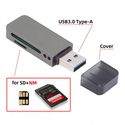 USB 3.0 to Nano Memory NM Card  & SD Card Reader Writer for Camera & Laptop & Tablet & Mate Serial Phone