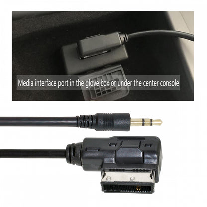 AMI MDI to 3.5mm Audio AUX Male Music Cable Compatible with Benz 2008-2016 Music Interface 1.3m