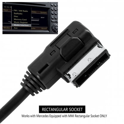 AMI MDI to 3.5mm Audio AUX Male Music Cable Compatible with Benz 2008-2016 Music Interface 1.3m