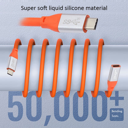 USB3.2 Male to Female Extension Cable 20Gbps Ultra Soft High Flex with 100W and 8K 5K USB4.0 Type-C Compatible with Thunderbolt3/4
