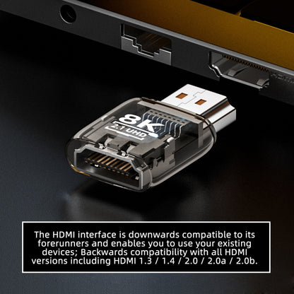 3pcs/set HDMI Male to HDMI 2.1 Female UHD Extension Adapter Extender with Smart LED Light Support 8K 60hz HDTV