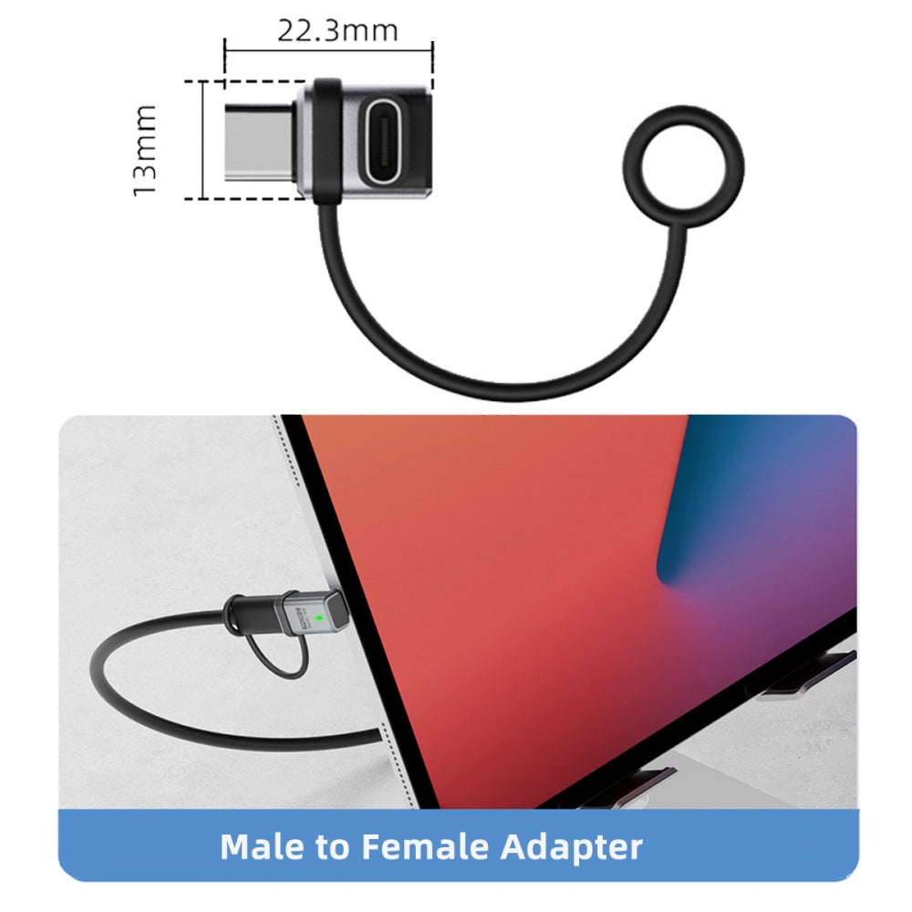 90 Degree USB5.0 80Gbps Male to Female Low Profile Down Up Angled Extension Adapter with Lanyard Keychain 240W 16K 8K 5K Compatible with USB4.0 Thunderbolt3/4/5