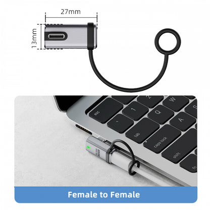 90 Degree USB5.0 80Gbps Male to Female Low Profile Left Right Angled Extension Adapter with Lanyard Keychain 240W 16K 8K 5K Compatible with USB4.0 Thunderbolt3/4/5