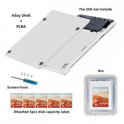 CFexpress Type-B to NVME 2230 Memory Card Kit Case CFE CFB NGFF M-key Adapter Alloy Shell for Camera 8K RAW PCIe Expansion