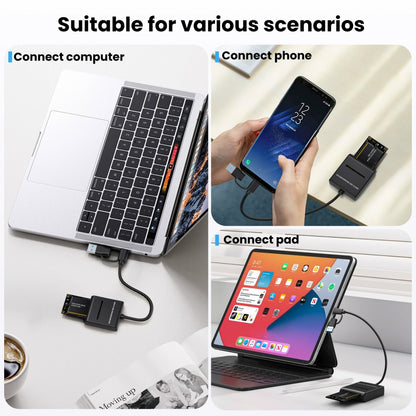 USB 3.0 USB-C Type-C Type-A Dual Connector to MSATA SSD Docking External Cable Enclosure 5Gbps