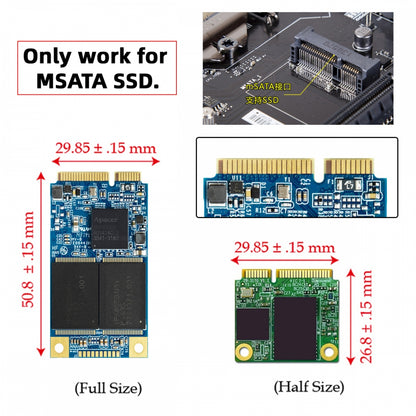 USB 3.0 USB-C Type-C Type-A Dual Connector to MSATA SSD Docking External Cable Enclosure 5Gbps
