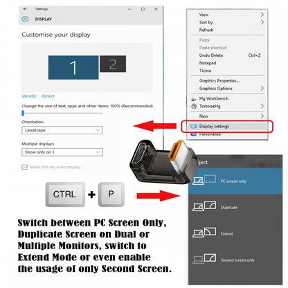 Down Angled 360 Degree Opposite U Shape Back HDMI Male to HDMI 2.1 Female UHD Extension Adapter Extender Transparent with Smart LED 8K 60hz HDTV